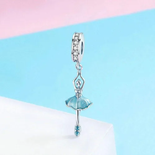 Vista 2 de Abalorio de plata de ley 925 con diseño de corazón para pulsera Pandora