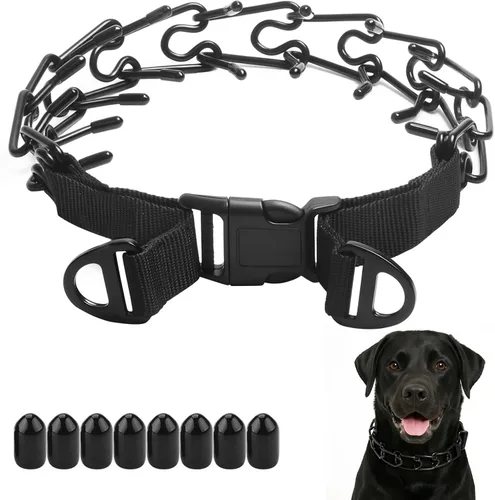 Vista 10 de Collares de púas para perros, collar de perro sin tirones, collar de entrenamiento para perros pequeños, acero inoxidable ajustable con cómodas