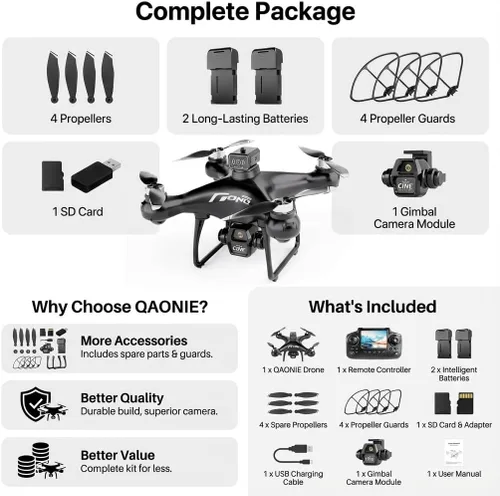 Vista 7 de E55 Air Drone con controlador de pantalla con tarjeta SD, dos baterías, posicionamiento de flujo óptico, ajuste de velocidad adecuado para 2