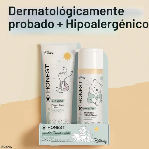 Vista 2 de The Honest Company Paquete de champú y loción, diseño de Disney, 18.5 fl oz