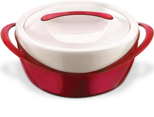 Vista 8 de Pinnacle Cacerola Grande Aislada con Tapa de 2.6 cuartos. Elegante Olla Caliente Calentador/Enfriador de Alimentos – Tazón Térmico para Servir Azul