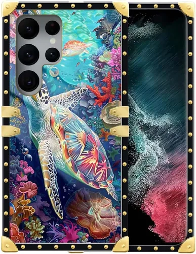 Vista 8 de Funda compatible con Samsung Galaxy S22 Ultra, funda protectora de TPU suave a prueba de golpes de 4 libélulas en la flor para Samsung Galaxy S22