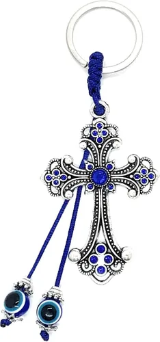 Vista 13 de LUCKBOOSTIUM Evil Eye Keychain & Protection, Evil Eye Car Hanging Ornament, Rear View Mirror Accessories, Home Decor Campanas en cadena Piscis