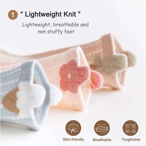 Vista 3 de Nuevos calcetines de malla de verano para bebés, niños y niñas pequeñas, calcetines para recién nacidos, accesorios esenciales para bebés