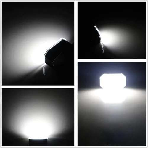 Vista 3 de Luz estroboscópica de Halloween, 36 luces LED estroboscópicas blancas superbrillantes, activadas por sonido y control de velocidad de flash, mini