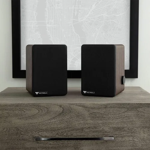 Vista 7 de Victrola Monitores M1: altavoces de monitor de estantería alimentados, transmisión inalámbrica Bluetooth, sonido estéreo premium, se empareja