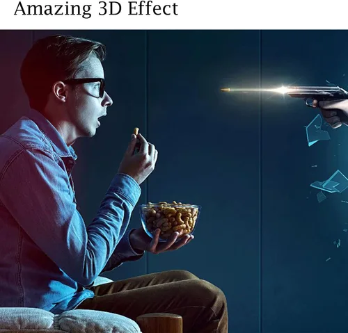 Vista 5 de Gafas 3D rojo-azul, gafas de visión 3D para ver películas/juegos e imágenes en 3D en formatos rojo-azul, compatibles con monitores de computadora