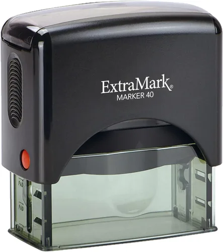 Vista 2 de ExtraMark Sello de dirección de devolución – Sello de goma autoentintado personalizado – Sello personalizado – Texto personalizable con 15