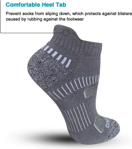 Vista 3 de BERING Women's Performance Athletic Ankle Running Socks (6 Pack)