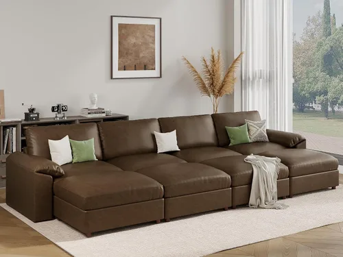 Vista 20 de EASE MOOSE Sofá modular seccional, sofá en forma de U para sala de estar Beige