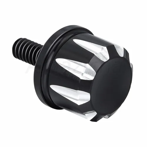 Vista 5 de Amazicha Tornillo de tornillo de asiento negro de acero inoxidable compatible con asiento Harley Davidson con rosca de 1/4 "-20