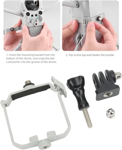 Vista 5 de Soporte para cámara de dron, soporte de extensión ligero de 1.27 oz ABS para fotografía aérea, vlogging y cine