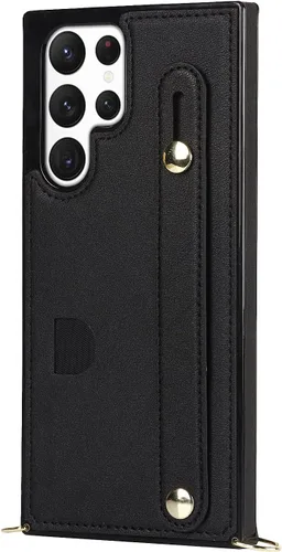 Vista 8 de CCSmall Funda para Samsung Galaxy S22 Ultra Crossbody con tarjetero KB Negro