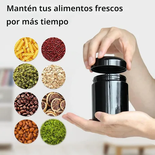 Vista 5 de Matoolser Tarro de almacenamiento hermético de vidrio negro 100ml con protección UV para café y especias