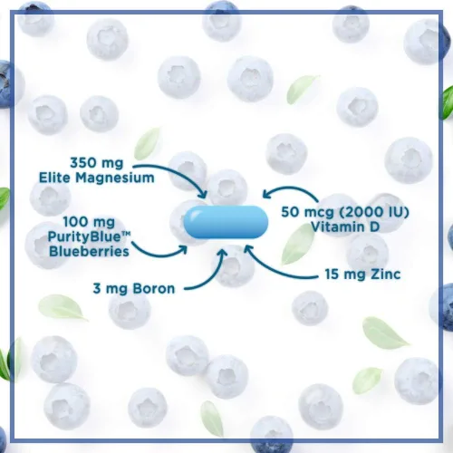 Vista 4 de Purity Products MagBlue + B-12 Energy Melt - MagBlue (bisglicinato de magnesio tamponado + vitamina D3 + arándanos orgánicos + más) - B12 Berry Melt