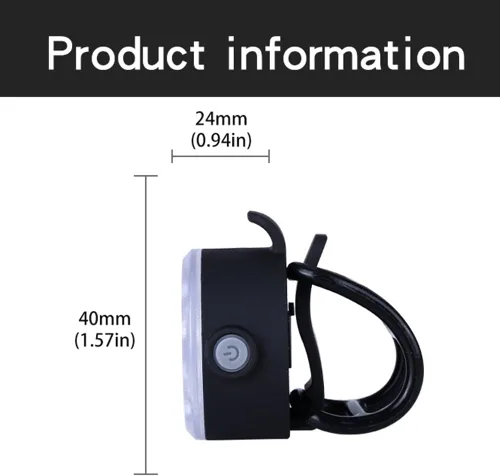 Vista 6 de 2 unids USB recargable bicicleta luz, luces de bicicleta para montar por la noche alto brillo modo de iluminación ajustable bicicleta montaña 2