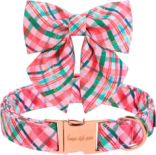 Vista 14 de Unique style paws - Collar para perros con corbatín, collar ajustable para perros y gatos, pequeño, mediano y grande