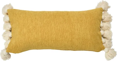 Vista 10 de Main + Mesa Almohada lumbar con borlas de chenilla de algodón, color crema (EC0978)