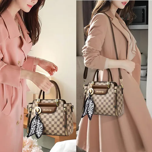 Vista 2 de PHEVOS Bolsos de mano y monedero para mujer, bolso de hombro retro con asa superior