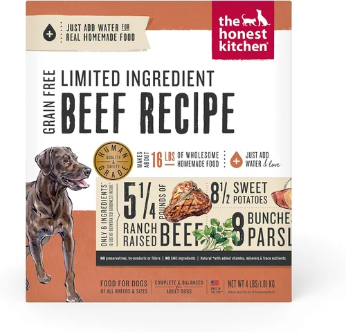 Vista 18 de Alimento para Perro con Escasos Ingredientes Deshidratados Moderados de Honest Kitchen