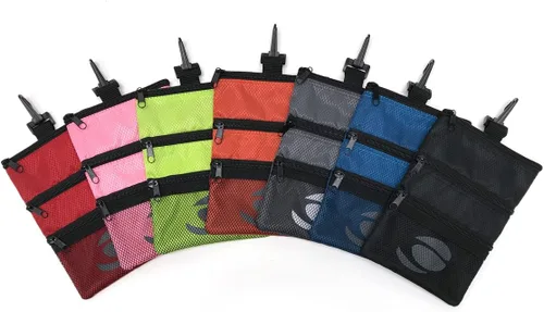 Vista 5 de Orlimar Bolsa de accesorios de golf desmontable, 3 bolsillos con cremallera para objetos de valor y accesorios de golf, se engancha a tu bolsa