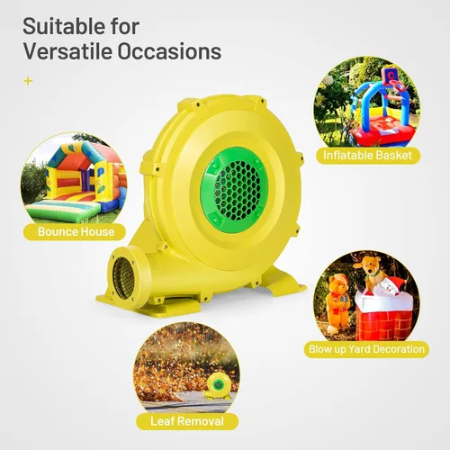 Vista 3 de Costzon Soplador de aire, soplador de 1.5 HP para casa de rebote, ventilador de bomba de 1100 W, soplador inflable comercial, perfecto para casa