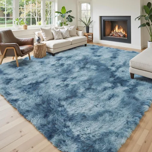 Vista 48 de Alfombras pequeñas de 2 x 3 pies, alfombra negra para dormitorio, alfombra moderna de pelo largo, alfombra pequeña, alfombra de noche esponjosa