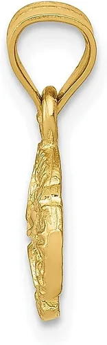 Vista 2 de Collar con dije de estrella de mar de oro amarillo de 14 quilates con diseño de estrella de mar y dólar de arena y conchas de mar, joyería fina