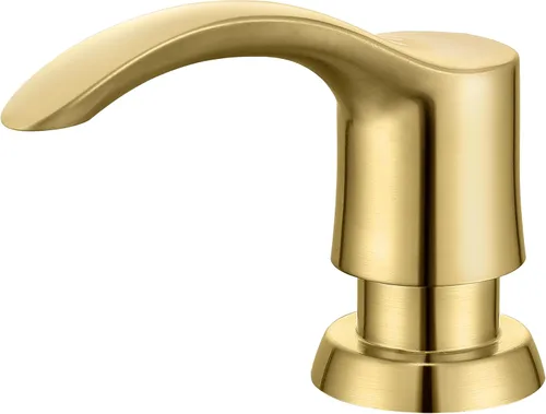 Vista 10 de Dispensador de Jabón para Fregadero de Cocina GAGALIFE con Botella Grande (Níquel Cepillado), Dispensador de Jabón Integrado para Fregadero
