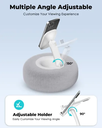 Vista 3 de Viozon Soporte para teléfono para cama, mini soporte para Kindle con forma de almohada, compatible con Kindle/teléfono de 3.5-7" con cuenco pequeño