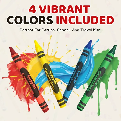 Vista 3 de Paquetes de crayones para recuerdos de fiesta para niños, 20 juegos de 4 crayones (80 unidades), 3.5 pulgadas, no tóxicos, de tamaño estándar, a