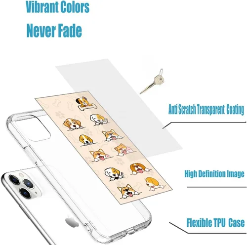 Vista 5 de Funda para iPhone 12, para iPhone 12 Pro, funda protectora completa a prueba de golpes, delgada, suave, TPU transparente, para niñas, mujeres