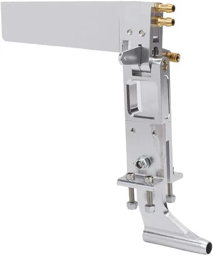 Vista 2 de Timón para barco Rc, piezas de repuesto ajustables para barco Rc, manga de eje autolubricante plateada DIY para barco RC