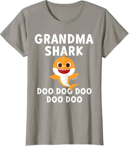 Vista 5 de Pinkfong Camiseta oficial Grandma Shark Negro