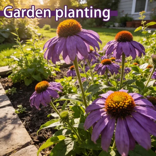 Vista 4 de Semillas de equinácea púrpura (Echinacea purpurea), perenne nativa resistente, paquete de 600 semillas