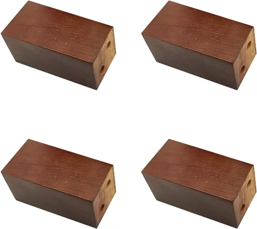 Vista 17 de Muebles de madera maciza de roble con patas elevadas, mesa de sofá y patas de silla, patas de gabinete, patas de bloque de madera, 3
