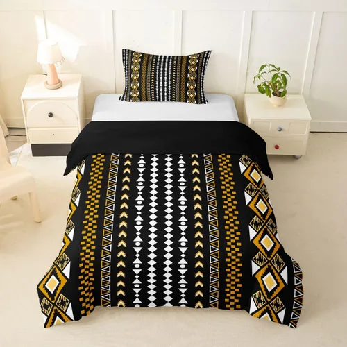 Vista 39 de Erosebridal Bohemian Duvet Cover Twin Country Southwestern Comforter Cover for Kids Teens Boho Aztec Arrows Diamond Bedding Set Black Gray Geometric