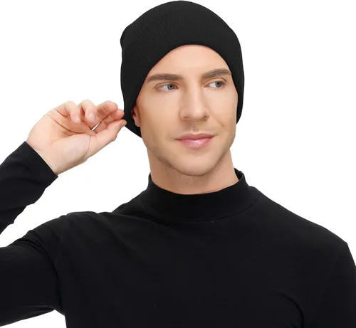 Vista 67 de American Trends Gorro para hombre y mujer, gorro de punto suave y lindo con diseño de calavera