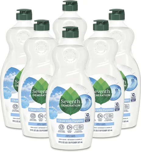Vista 19 de Seventh Generation Jabón Líquido para Platos Ralladura de Clementina Hierba Limón Jabón Líquido Lavavajillas 19 oz