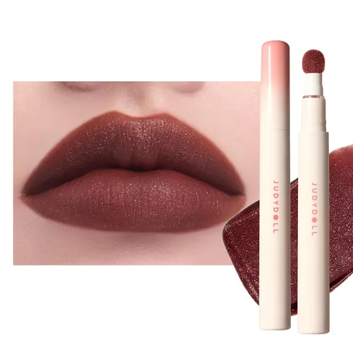 Vista 19 de JUDYDOLL - Lápiz labial para mujer, color rojo mate, larga duración N12 Toffee Peach