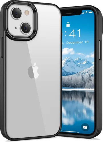 Vista 11 de Vakoo Funda transparente para iPhone 11 Pro Max, antiamarilleo, color negro