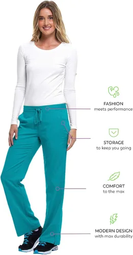 Vista 5 de Healing Hands Pantalón de hospital de etiqueta púrpura para mujeres modelo Taylor 9095 2 con cordón y 2 bolsillos