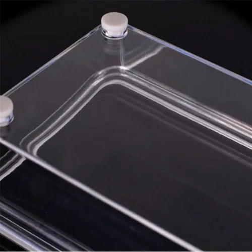 Vista 5 de Juego de 4 macetas transparentes para especias con 4 cucharas de servir, caja de condimentos acrílica, contenedor de almacenamiento