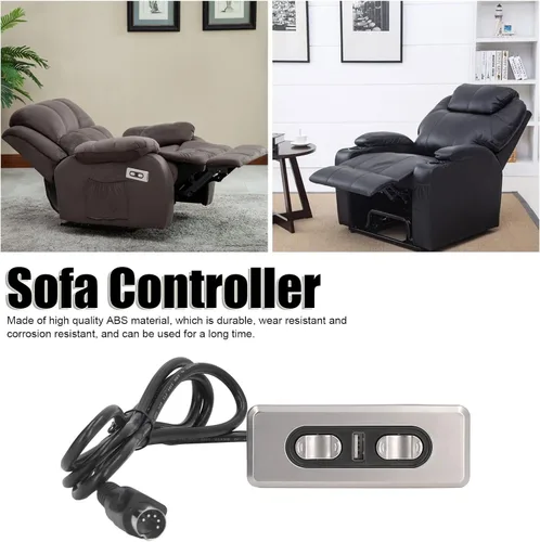 Vista 3 de AYNEFY Controlador de sofá eléctrico, controlador de sofá eléctrico de doble motor, controlador reclinable con puerto de carga USB, botón y silla
