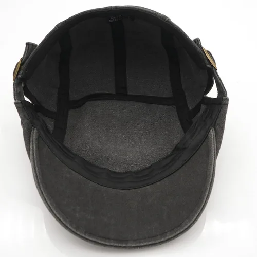 Vista 6 de Gorra vaquera de algodón ajustable unisex Negro