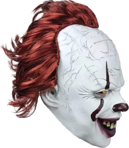 Vista 3 de IT Mask Scary Clown Mask. Halloween Costume Accessories. Adult Cosplay Mask Latex Props. Creepy Party Masks.