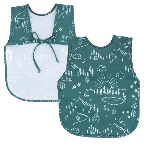 Vista 16 de BapronBaby Adventure Awaits Bapron - Babero más seguro sin corbata para el cuello para bebés y niños pequeños, suave, impermeable, resistente a