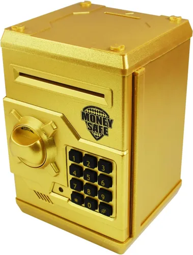 Vista 13 de HUSAN Alcancía para niños, código electrónico de contraseña, banco de dinero, cajero automático, caja de monedas para niños y niñas (negro)