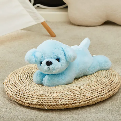 Vista 2 de Glow Guards - Cachorro de peluche azul, de 15 pulgadas, musical, suave, con luces ledes nocturnas, para Navidad, Día del Niño y cumpleaños.