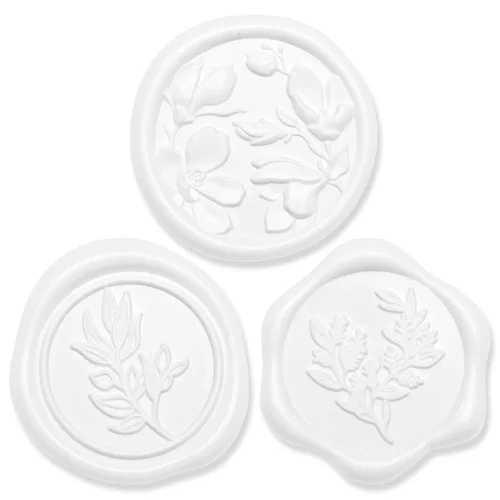 Vista 31 de UNIQOOO Adhesivos de Sello de Cera - (3 Diseños en 1 Paquete) Adhesivos de Sello para Sobre de Invitación de Boda, 60 Piezas Adhesivos